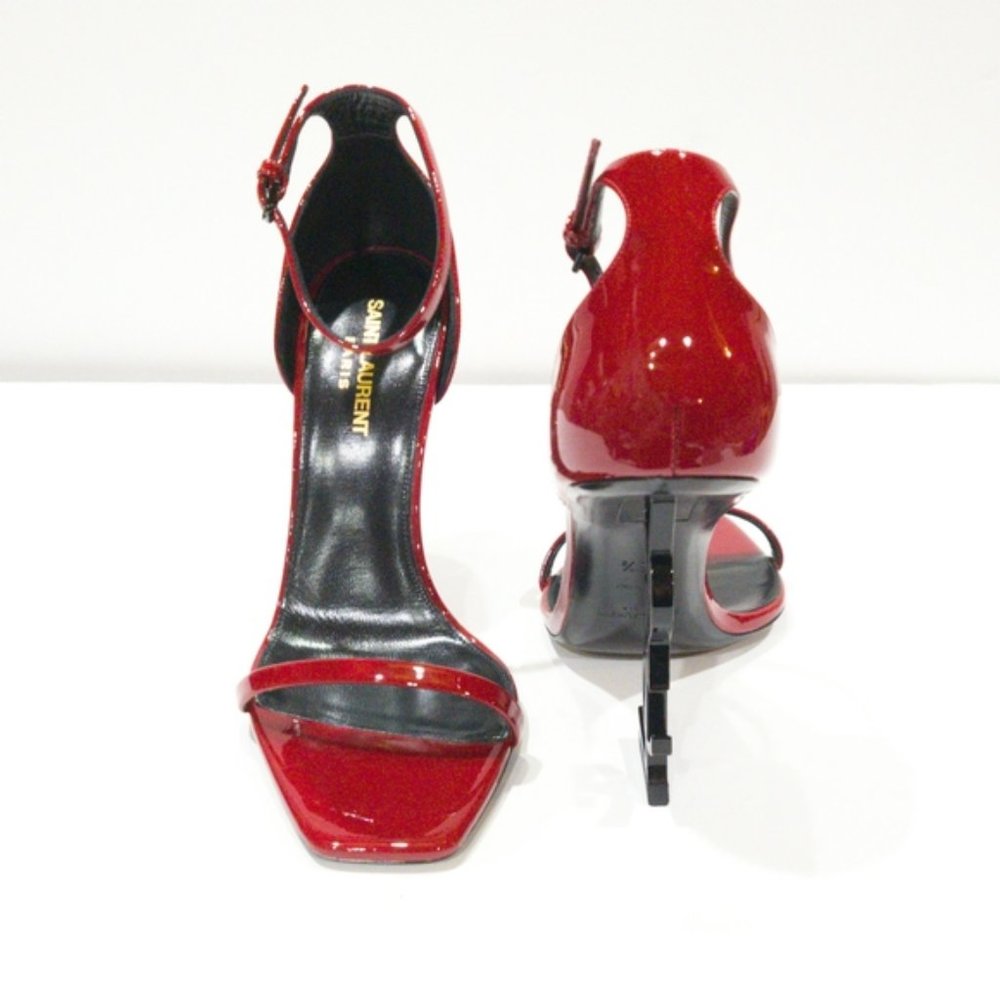 Saint Laurent Opyum YSL High Heel Sandals Red-8.5 - Picture 5 of 9